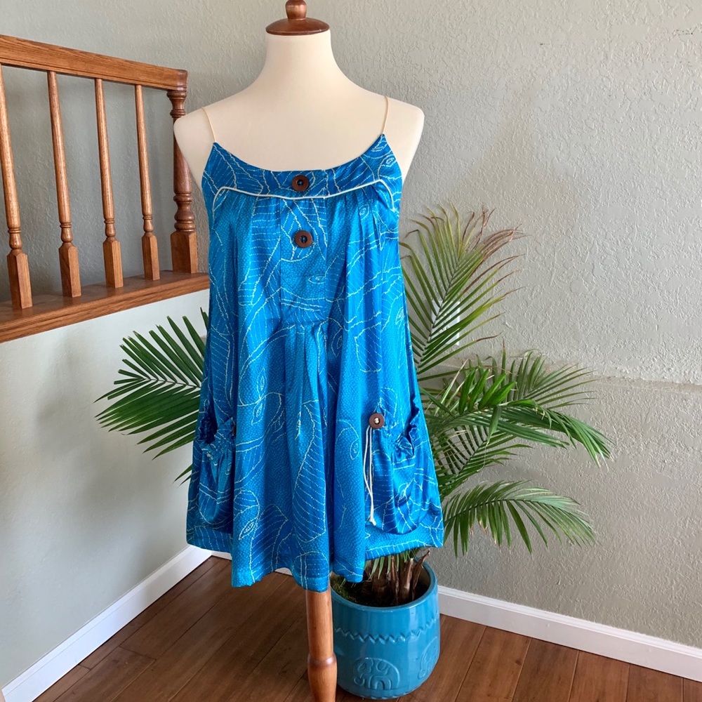DVF - Blue Silk Dress